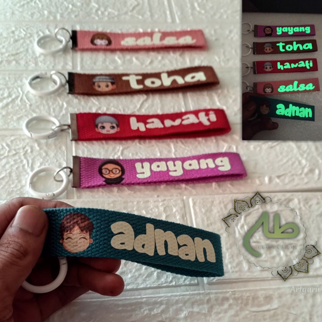 Gantungan Kunci Nama Anak / Bagcharm / Gantungan Kunci / Gantungan Nama Custom / Gantungan Tas Menya