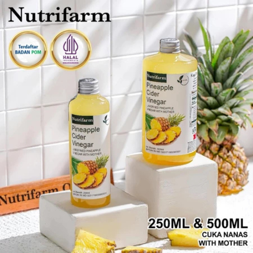 

Nutrifarm Cuka Nanas 250 ml 500 ml 1kg With Mother Organik Tanpa Pengawet
