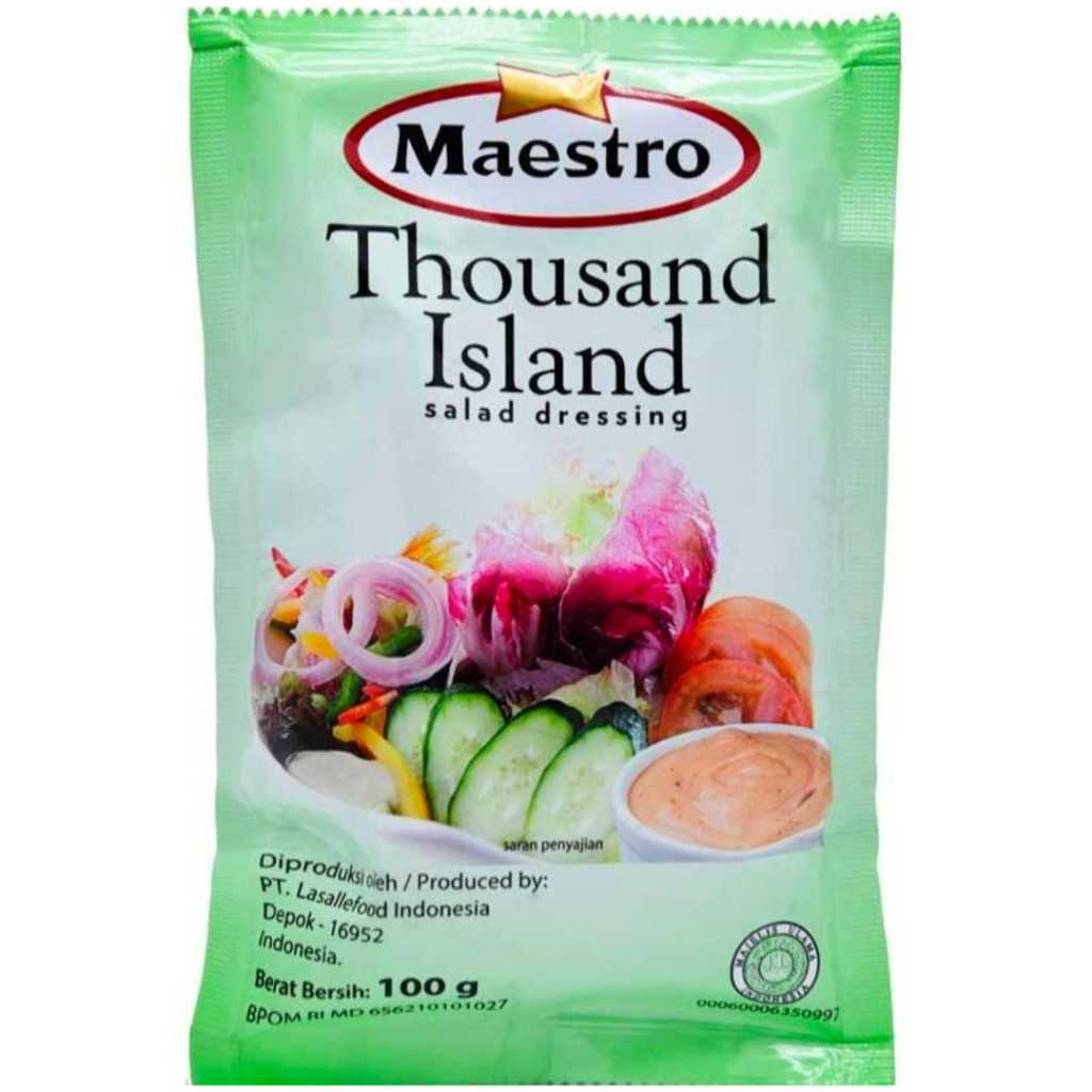 

Maestro Thousand Island Saus Salad Dressing 100g Praktis Lezat