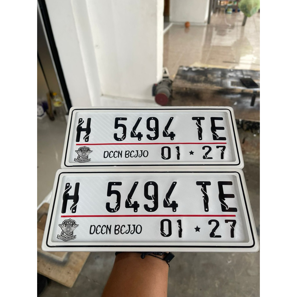plat nomor motor mika akrilik