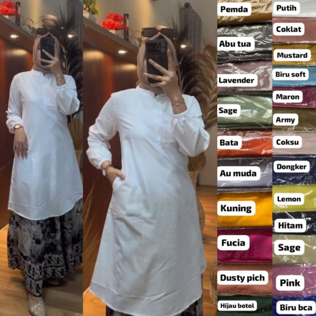 Tunik polos toyobo premium
