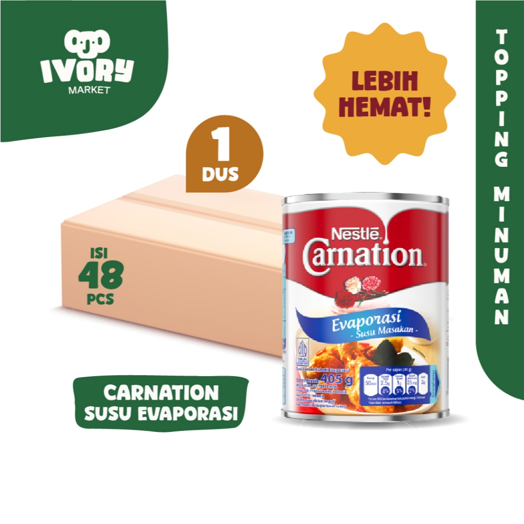 

CARNATION SUSU EVAPORASI 1DUS ISI 48PCS