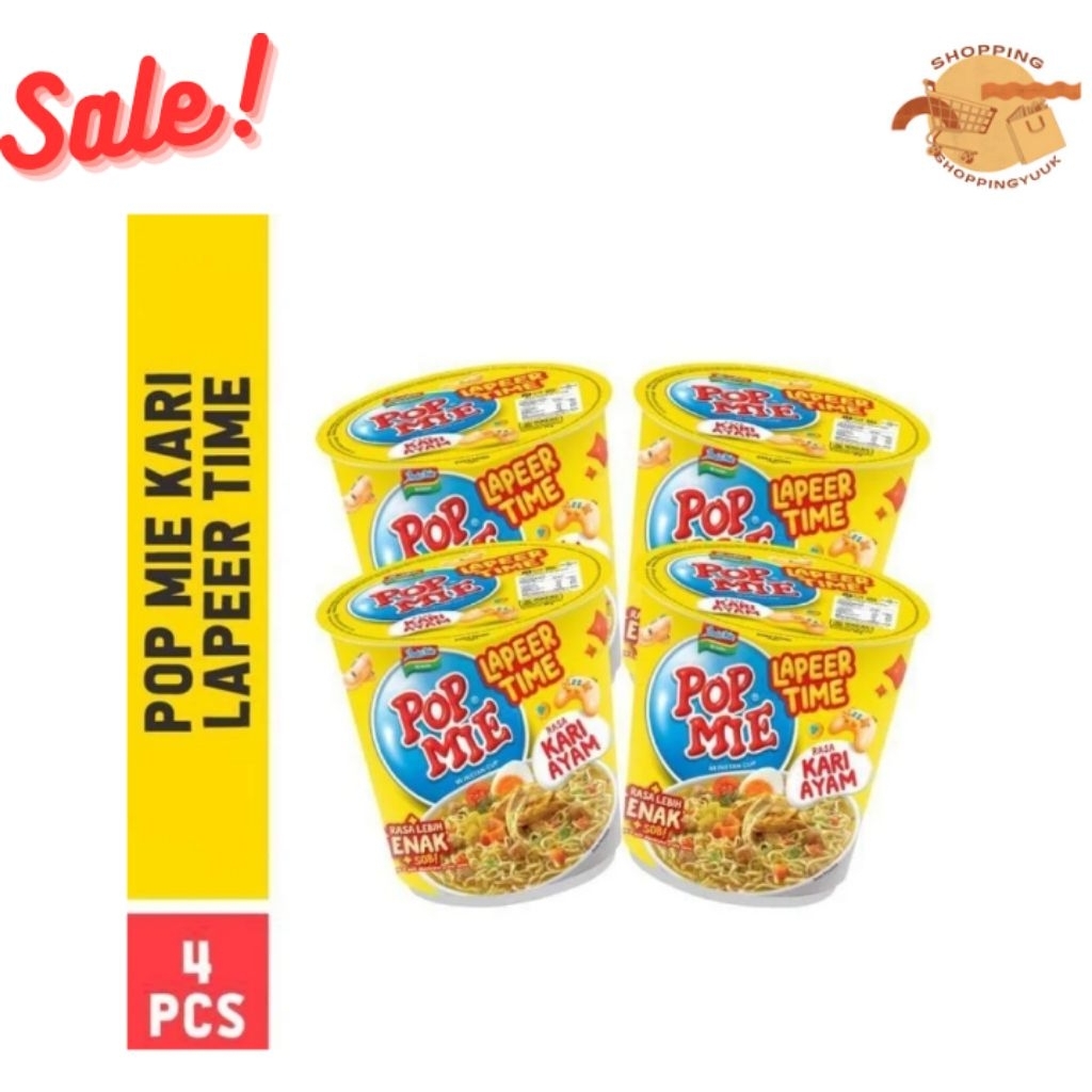 

Pop Mie Rasa Kari Ayam Lapeer Time 75 gram (1 pcs/4 pcs)