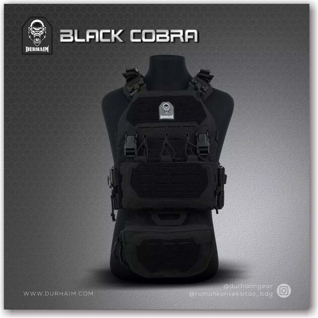 BODY VEST-DURHAIM BLACK COBRA