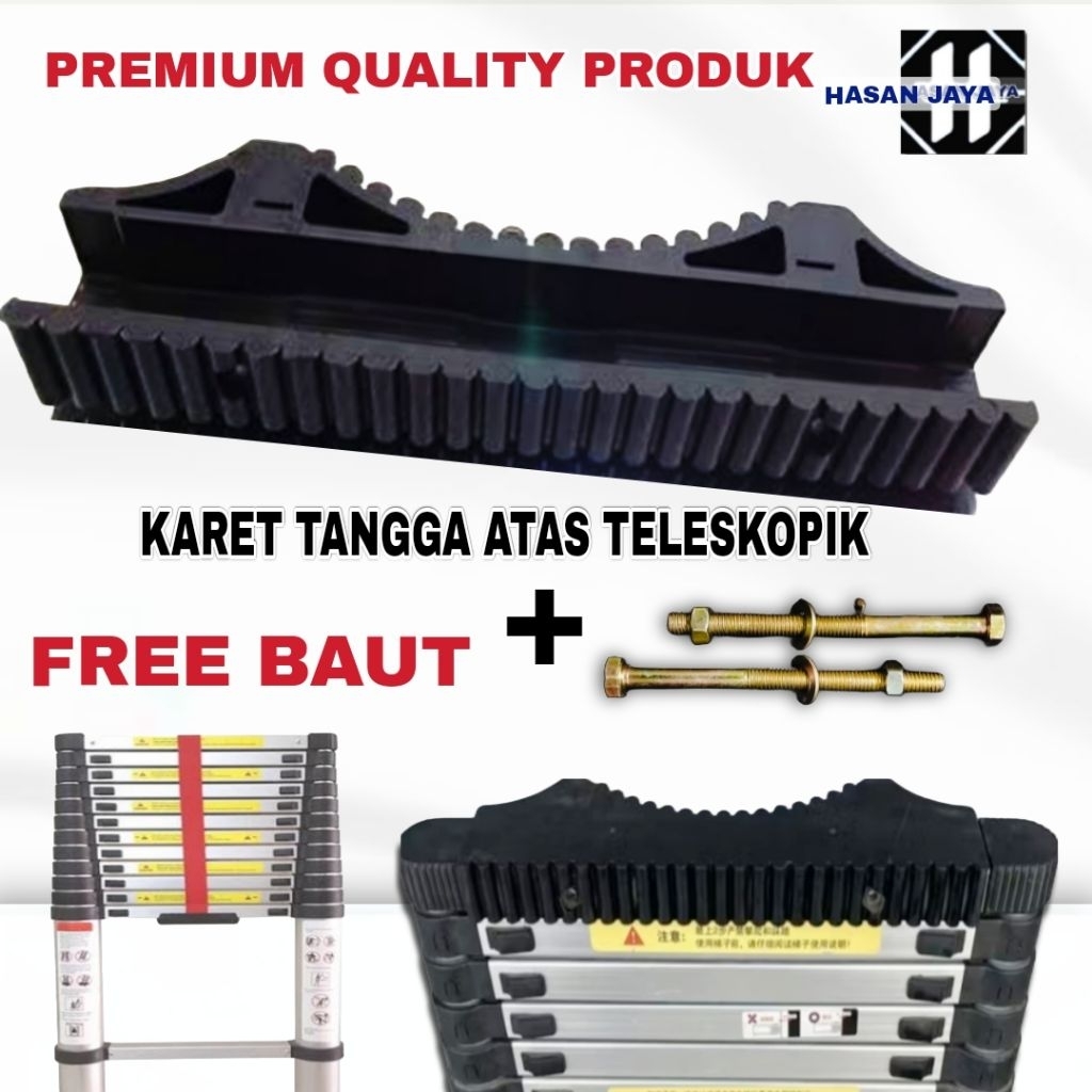 Karet tangga anti slip tangga teleskopik 34cm tangga lipat teleskopik karet tangga teleskopik