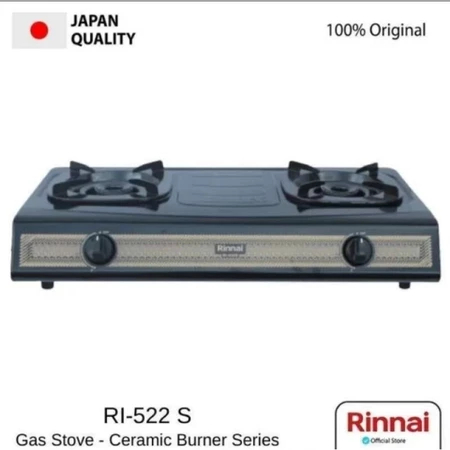 KOMPOR GAS 2 TUNGKU RINNAI RI-522-S MEDAN INSTANT MURAH