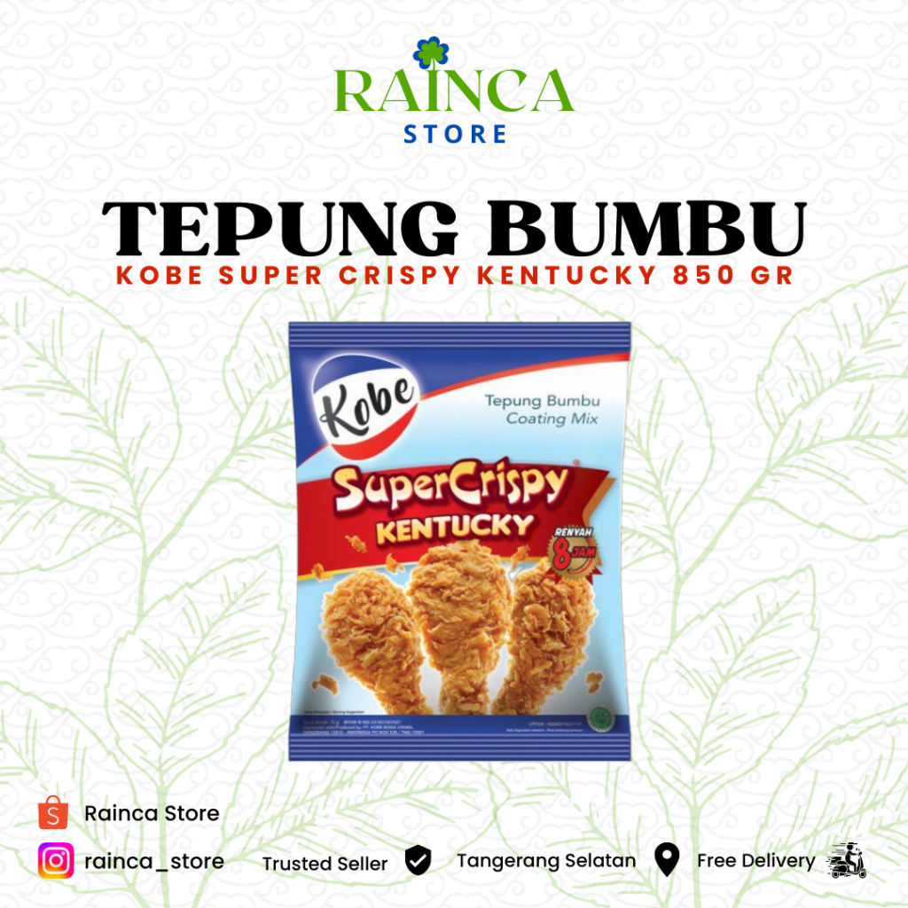 

Tepung Bumbu Ayam Kobe Super Crispy Kentucky 850 gr Tangerang Selatan