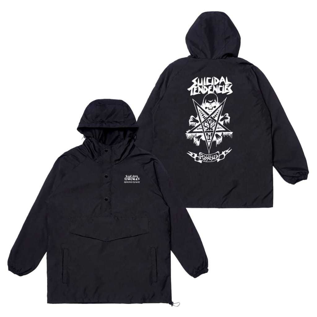 Cougle Suicidal Tendencies Jaket Parasut Waterproof Tahan Air jaket Unisex Pria Dan Wanita