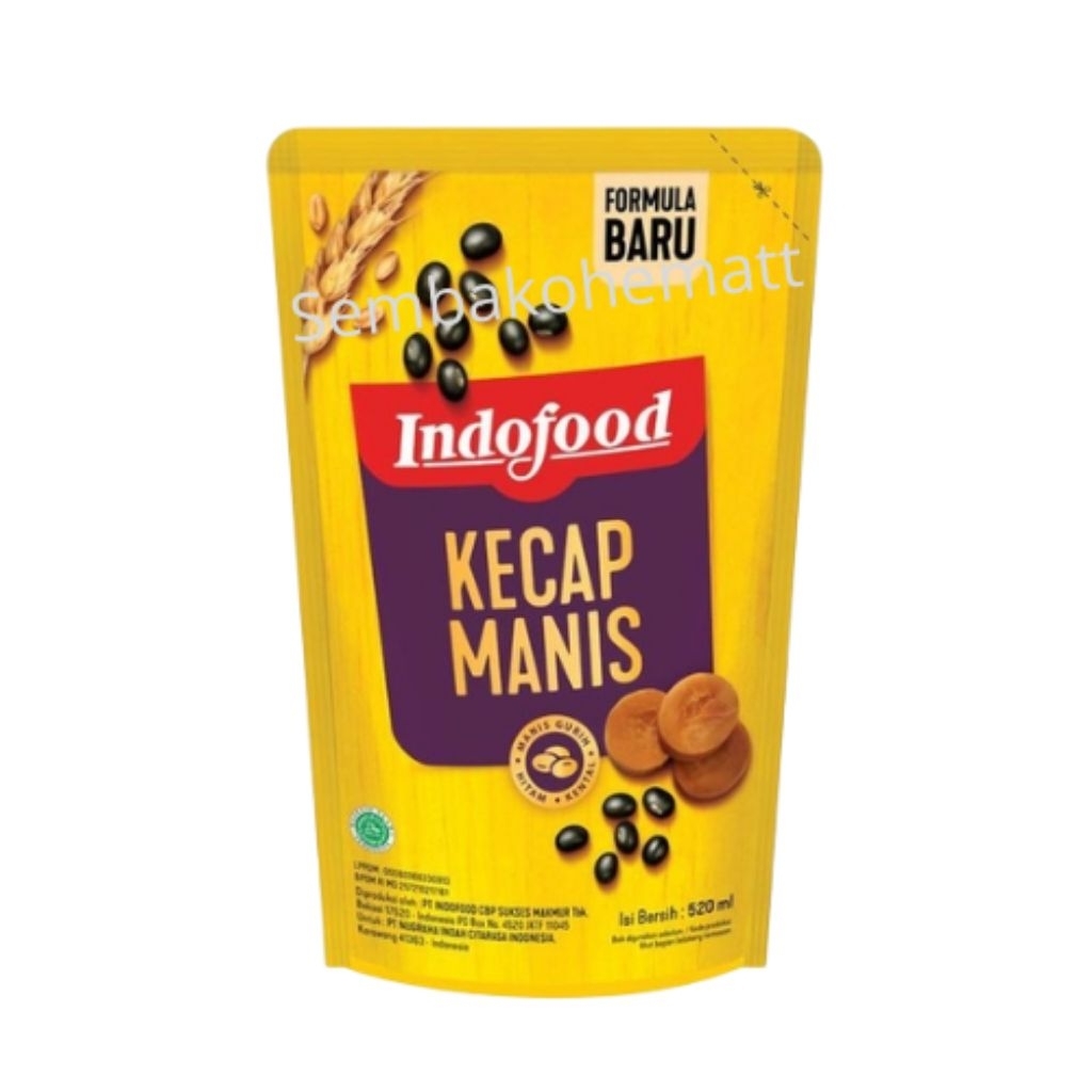 

Kecap Manis Indofood 520 ml kemasan refill