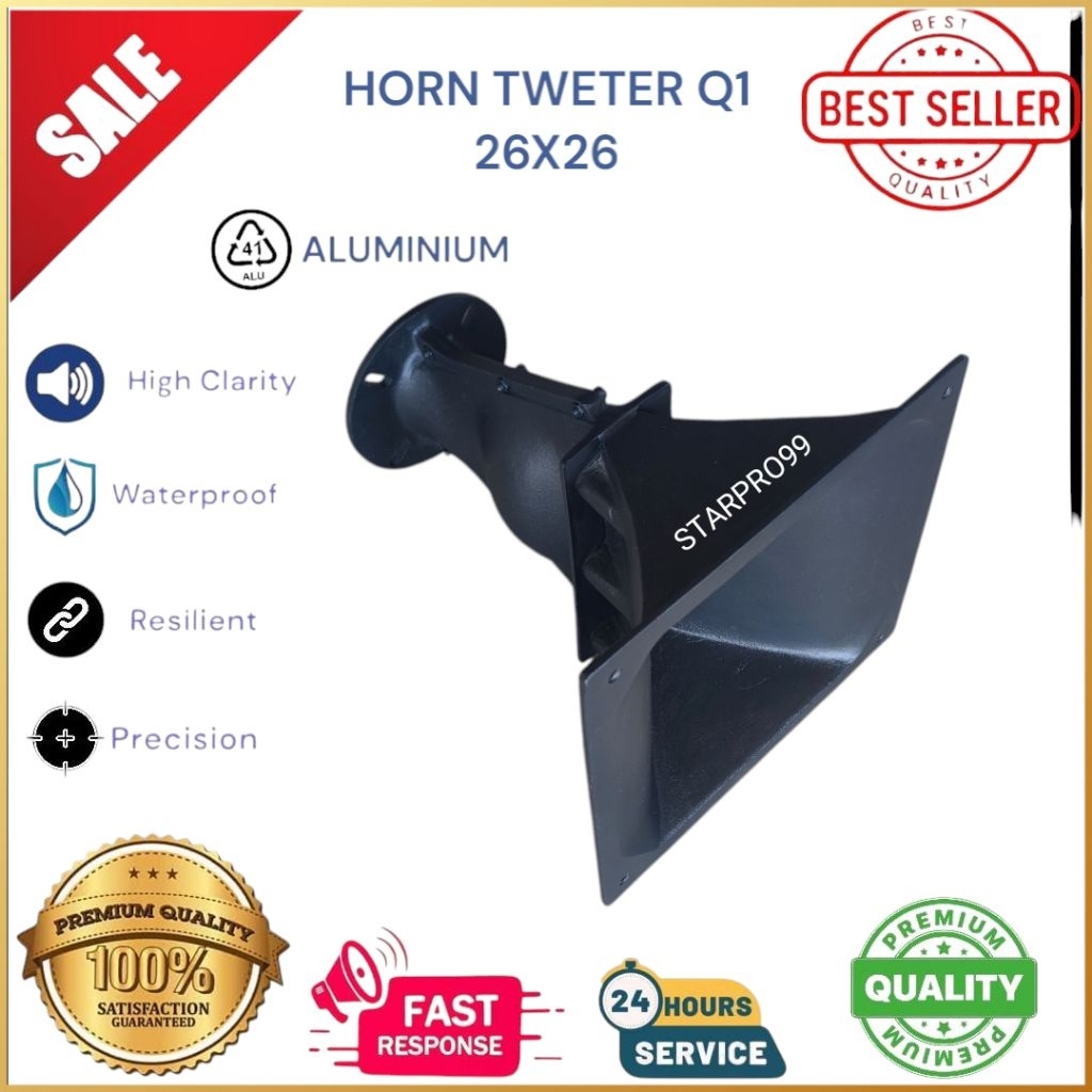 Horn tweeter Q 1 26x26 cm diral aluminium