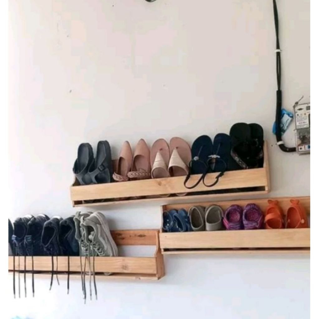 Rak Sepatu Minimalis Tempel Dinding Rak Sandal Rak Sepatu Dan Sandal Rak Kayu
