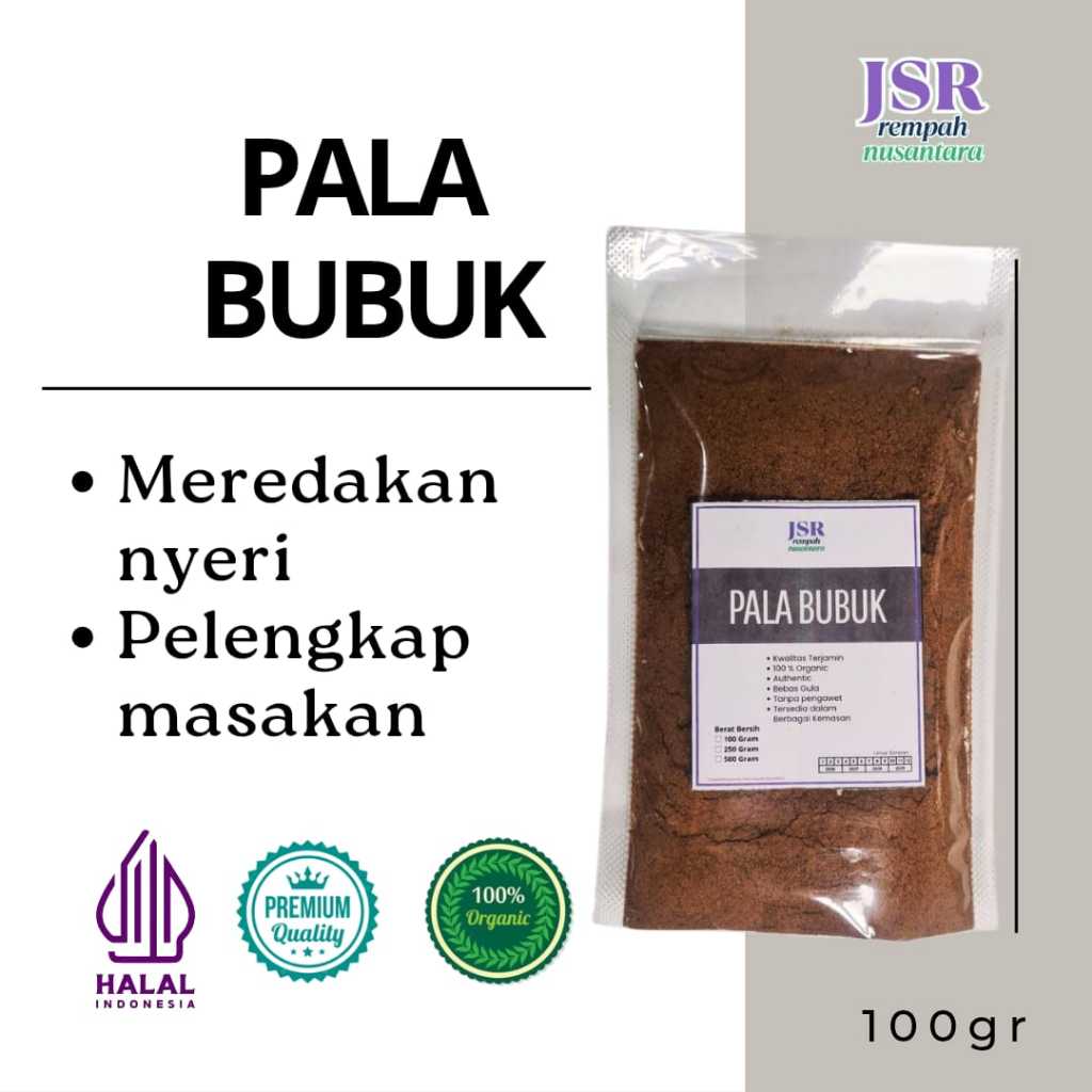 

Pala bubuk asli 100% tanpa campuran /bubuk pala /bumbu dapur bubuk
