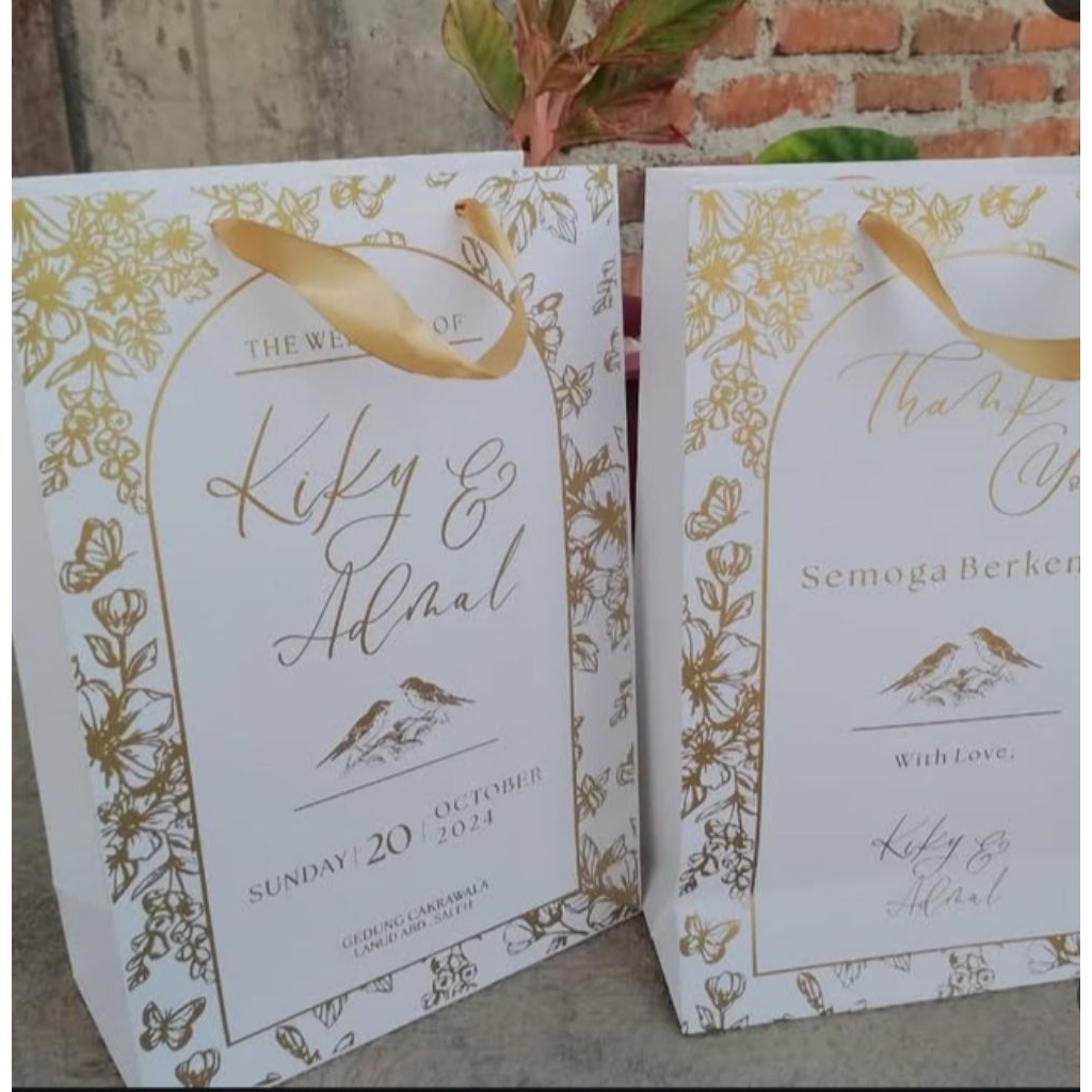 

paper bag custom spesial happy wedding