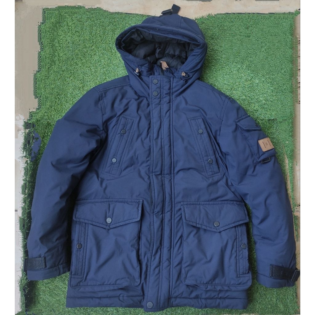 puffer down outdoor jacket lafuma bulang (bulu angsa) blue navy parka authentic