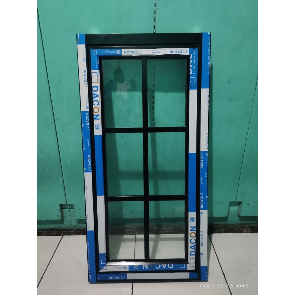 KUSEN JENDELA Aluminium+ornamen 100/120/130/150/160X50 gratis packing kayu bubble wrap