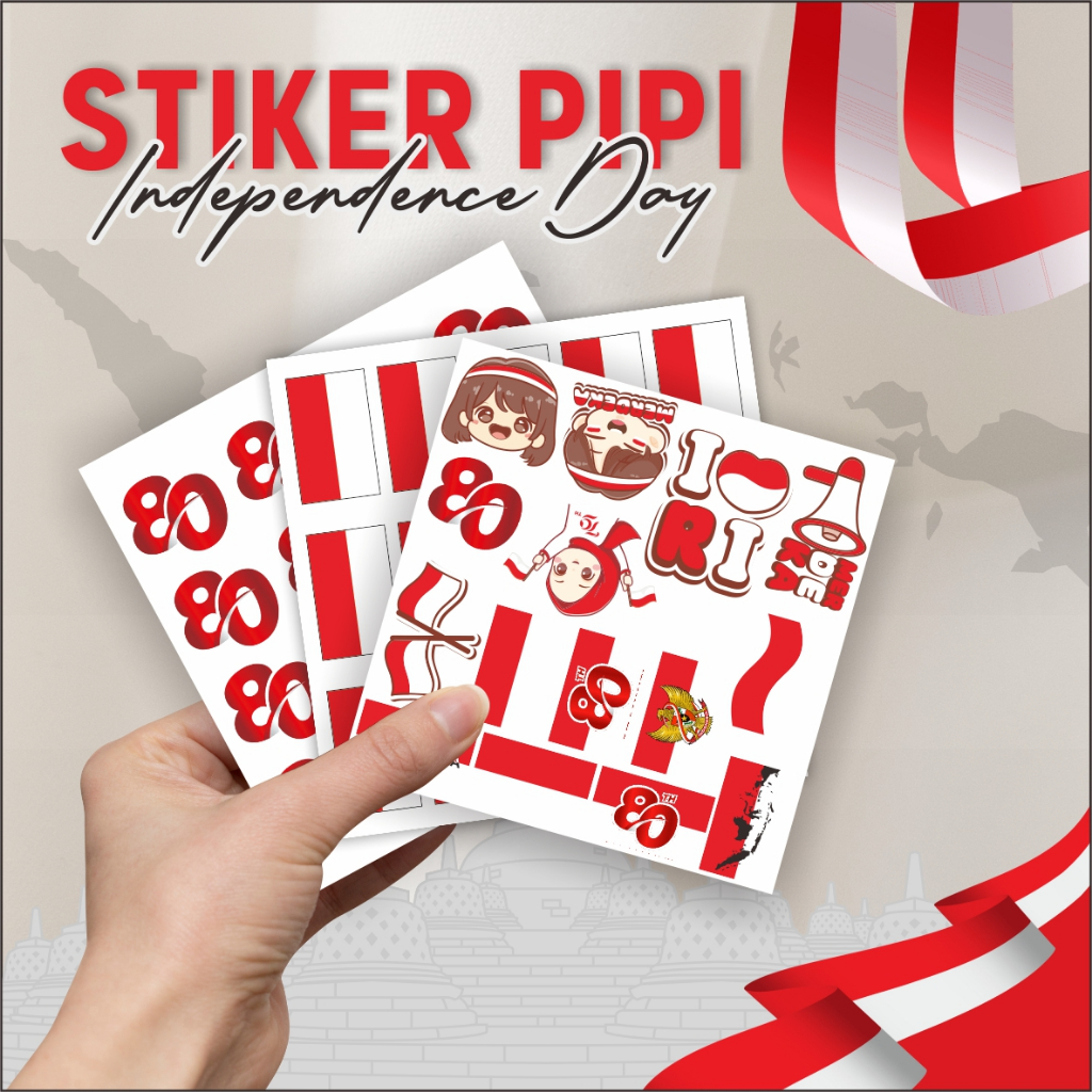 

STIKER PIPI MERAH PUTIH AKSESORIS UNIK SPESIAL KEMERDEKAAN INDONESIA
