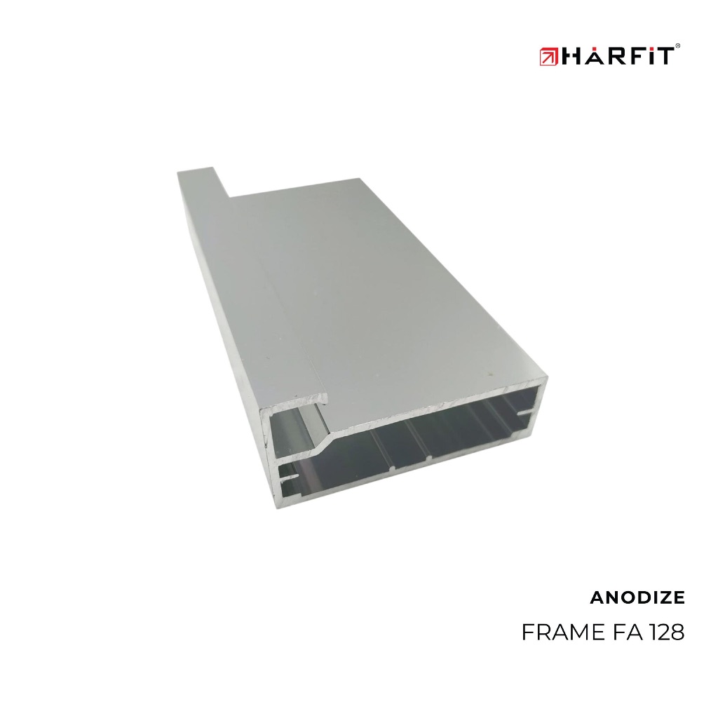 Edging Aluminium Kaca - FA 128 HARFIT/FRAME KACA ALUMUNIUM FA128