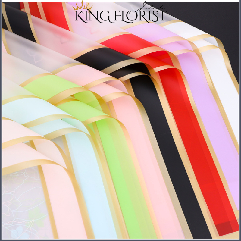 

Kertas Bunga List Gold Flower Wrapping Cellophane Paper Untuk Buket Bucket Bunga Florist KB6270