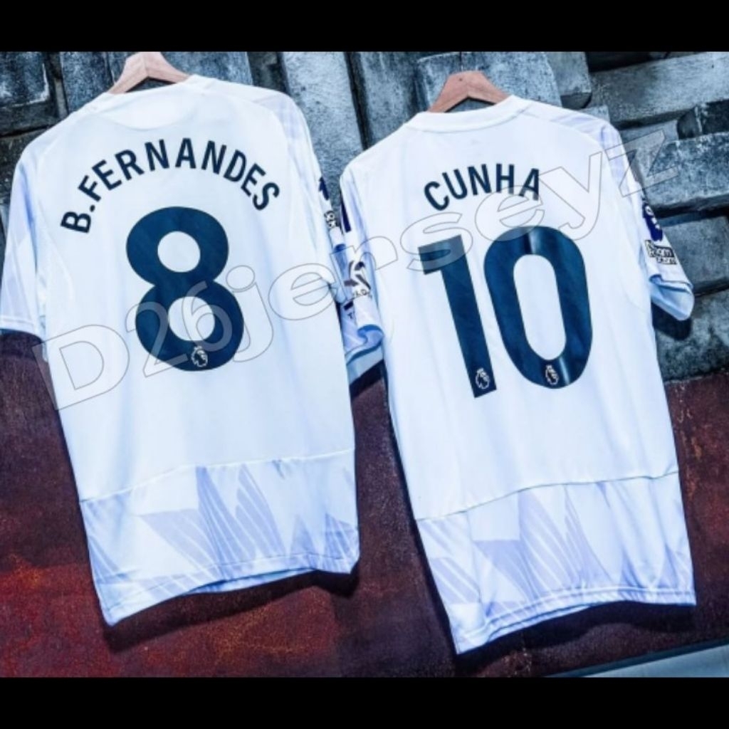 Jersey EmyuU_ Away 2025 / 2026 + Cetak Nama Nameset CUNHA 10 / B. FERNANDES 8 / MAINOO 37 / Custom s