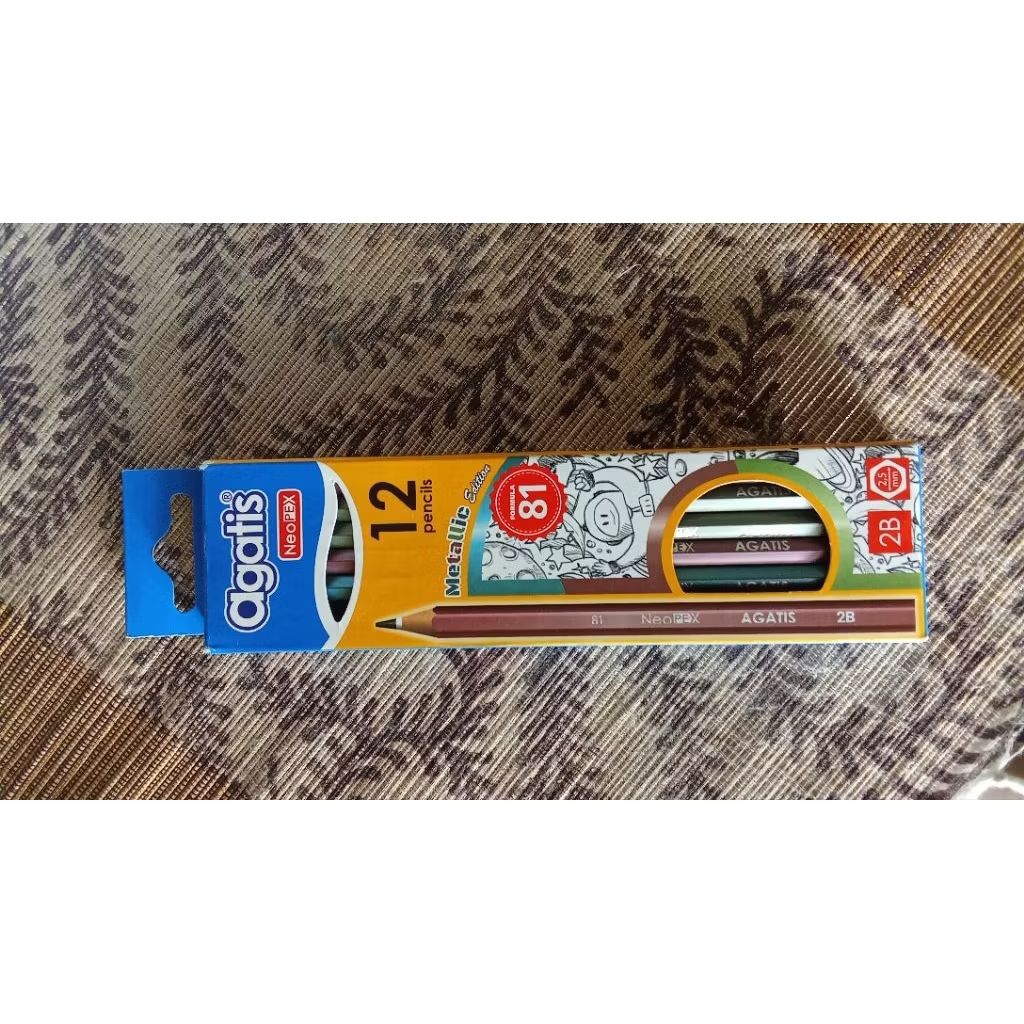 

pensil Agatis 2B 12pcs / pensil Agatis Metallic 2B