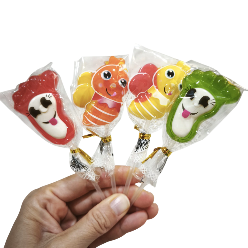 

Permen Lollipop Kaki Aneka Rasa Buah / Fruit Lollipop Viral