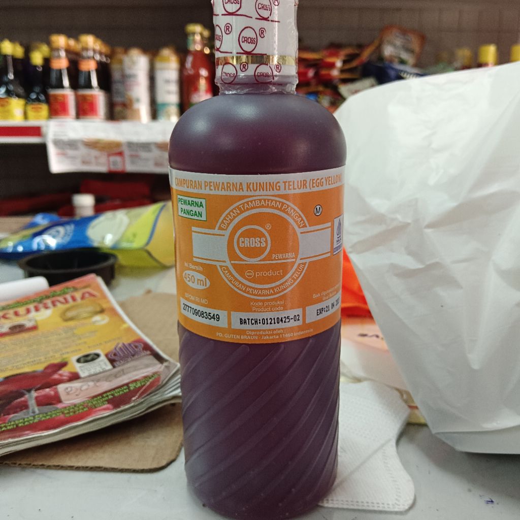 

campuran pewarna kuning telur egg cross 450ml