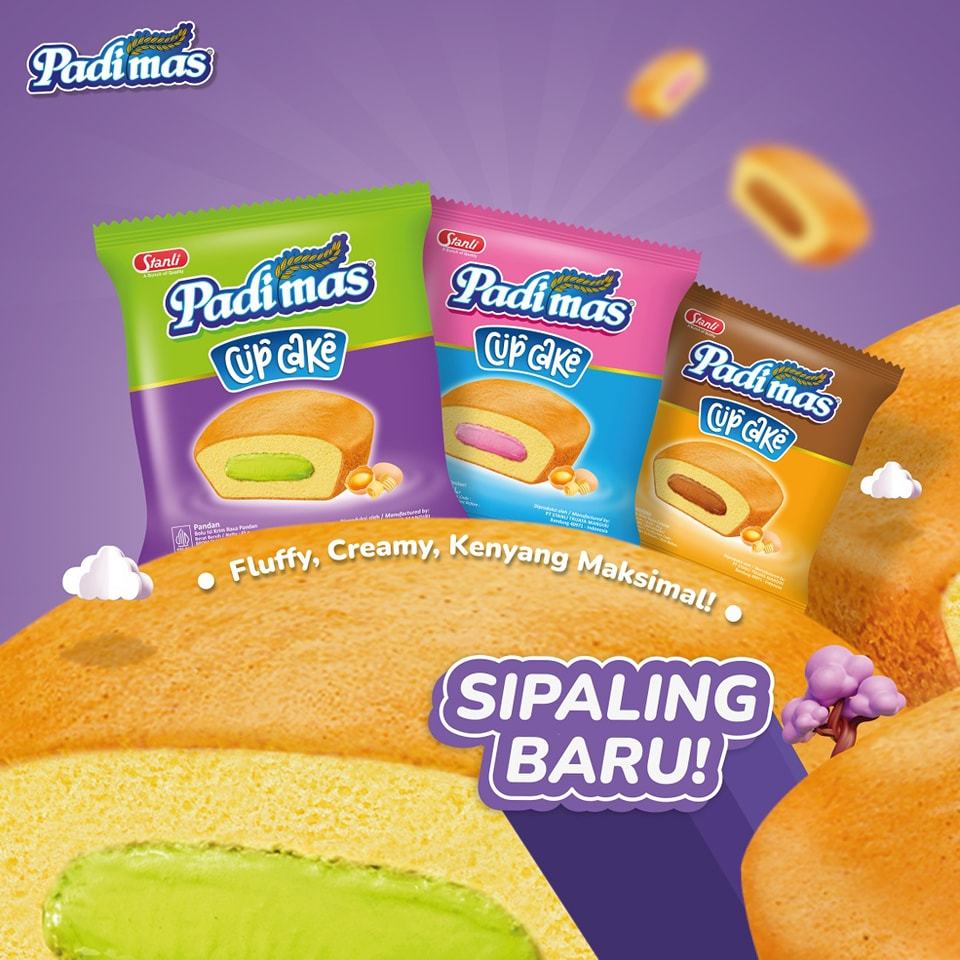 

Camilan Makanan Ringan Snack Bolu Kue Cupcake Padimas / Padi Mas Cup Cake 45 Gr Chocolate, Pandan, Strawberry, Bolu Panggang Chocolate, Pandan, Strawberry, Roti Mini Unyil Coklat, Vanilla Susu, Pandan Srikaya