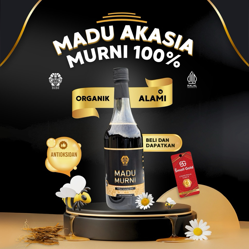 

Madu Bibi Murni Premium - 1 KG - Alami, Organik dan Halal
