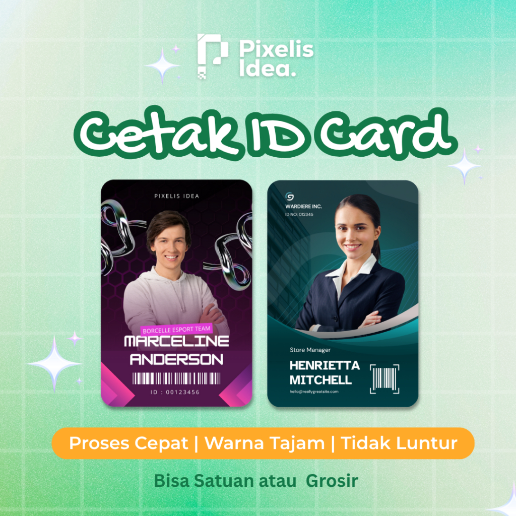 

[Pixelis.Idea] Cetak ID Card PVC TAHAN AIR DAN TAHAN LAMA