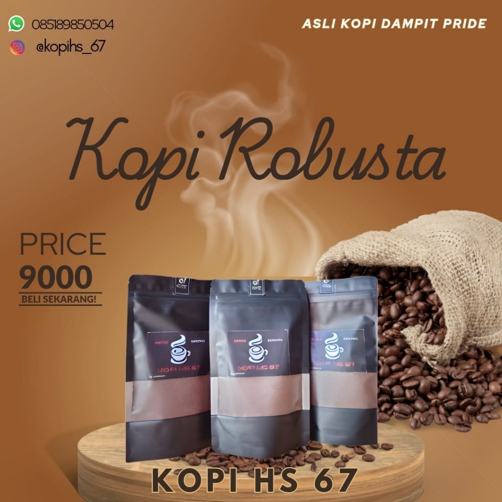 

kopi murni Robusta Dampit HS 67