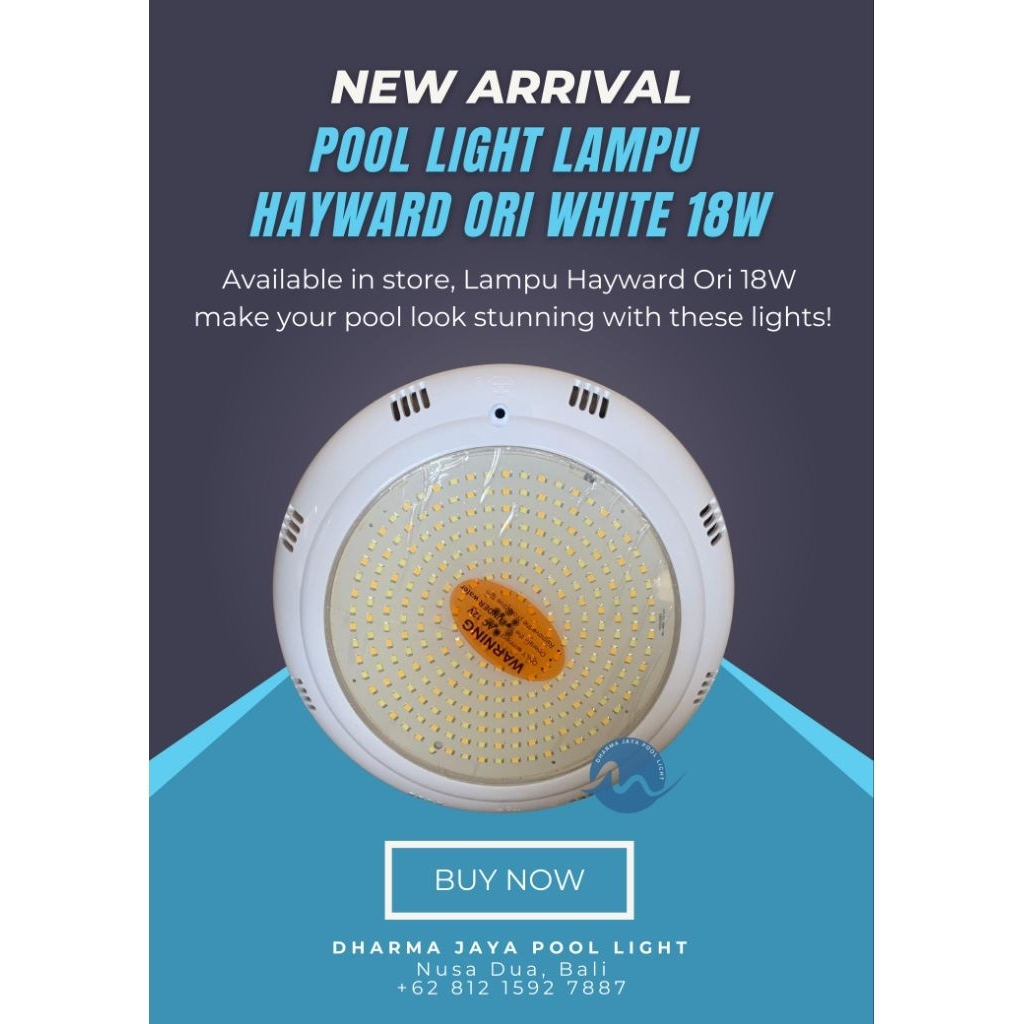FLASHSALE POOL LIGHT HAYWARD ORI LITE WHITE COLOR 18W/ Lampu Kolam Renang Hayward ORI Lite Putih 18W