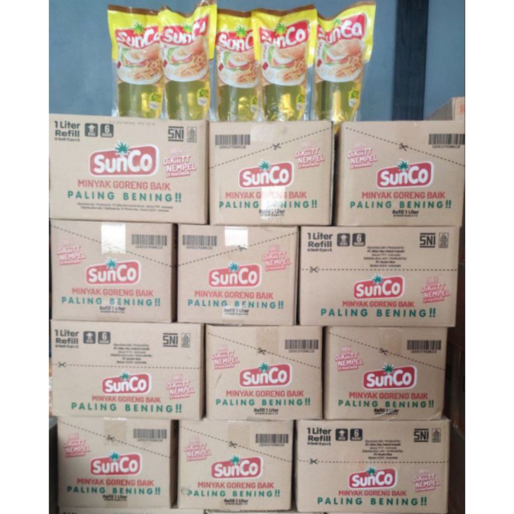 

Minyak Goreng Sunco 1 Liter pouch 1 Karton isi 12 pcs / Sunco Minyak Goreng 1 Liter 1 Karton Isi 12 pcs