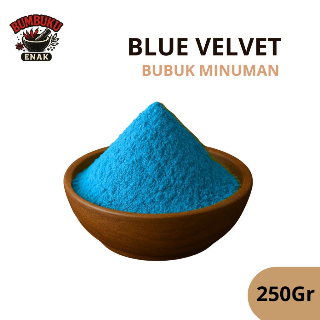 

Bubuk Minuman Rasa Blue Velvet 250gr – Powder Minuman Unik untuk Es Blend, Boba & Cafe Kekinian