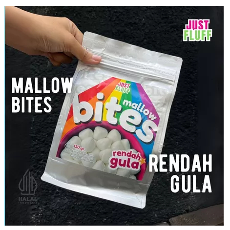 

JUSTFLUFF Marshmallow Bites [Plain Marshmallow, Low Sugar, Halal]
