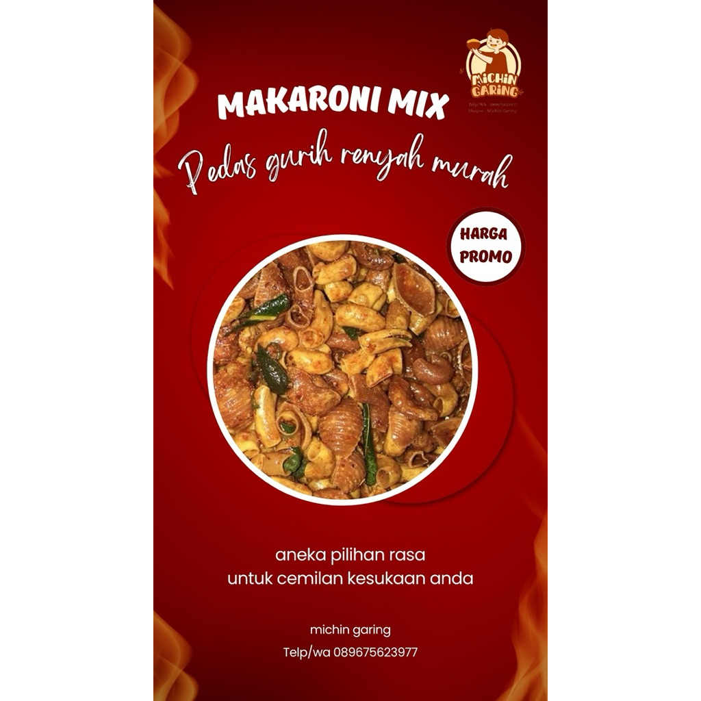 

1/4 Makaroni Mix pedas gurih daun jeruk