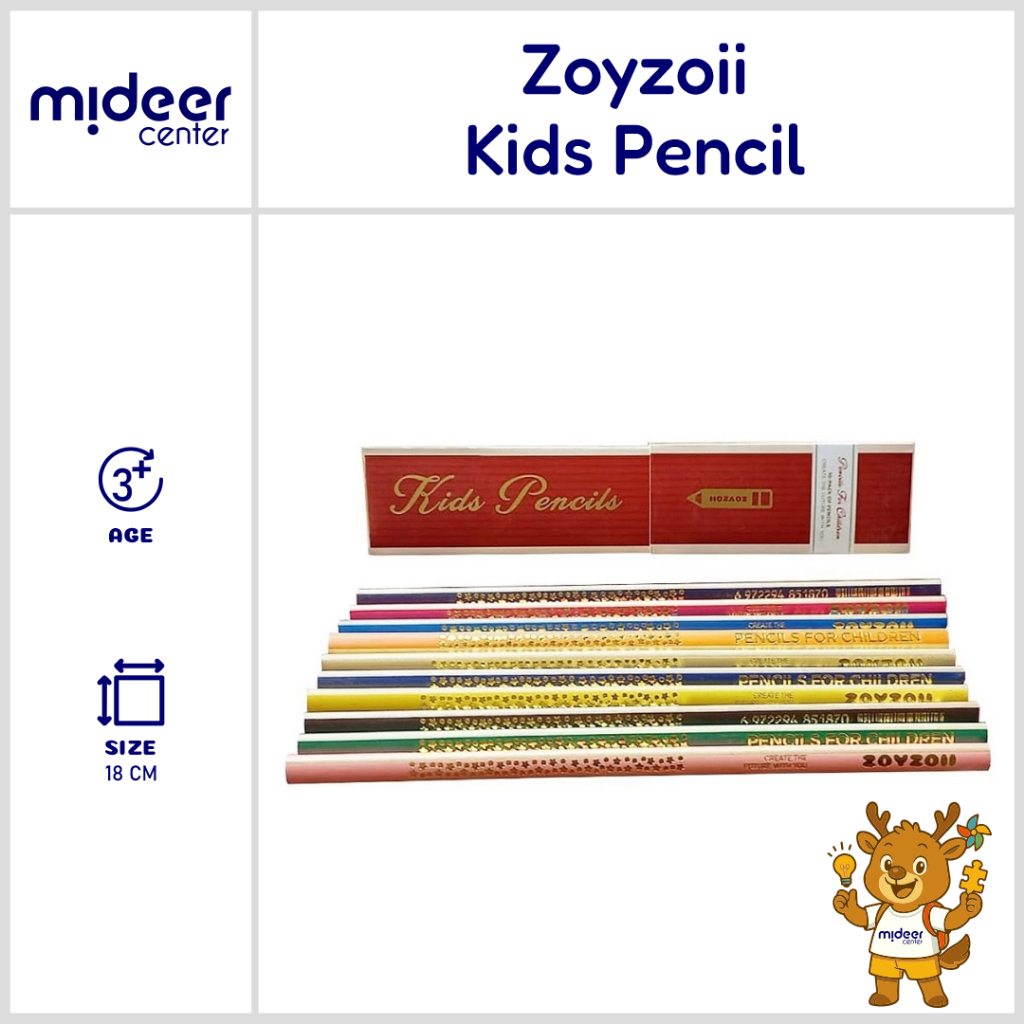 

Zoyzoii B6 Kids Pencil Alat Tulis Pensil Kayu Pensil Kumon Tebal Umur Usia 2+ Kado Souvenir