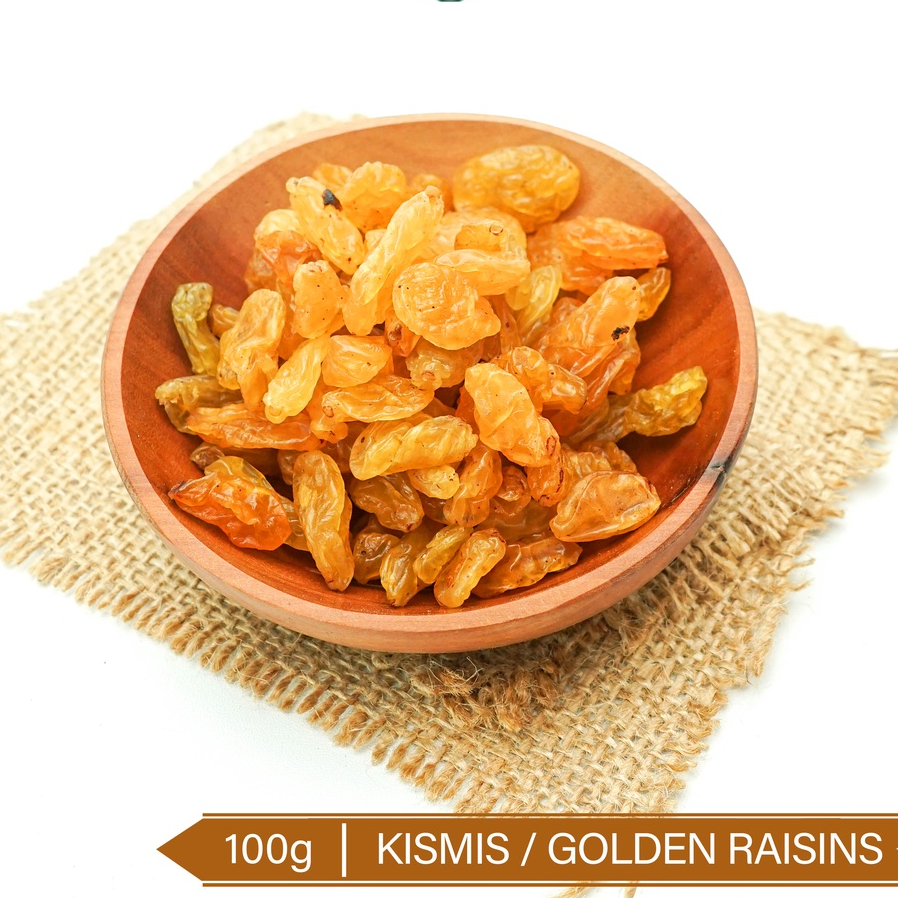 

Golden Raisins Jumbo / Yellow Raisins Besar / Kismis Kuning 100g, 250g