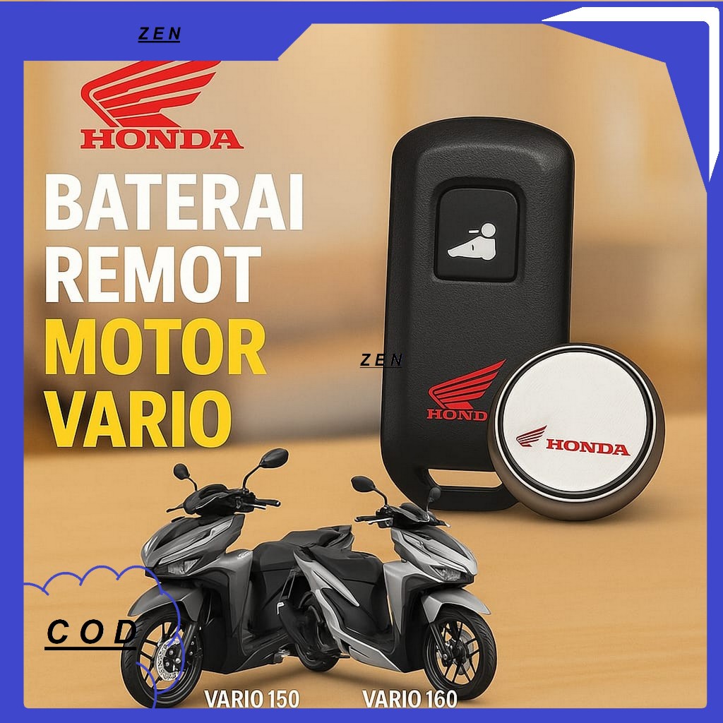Baterai Remote MOTOR HONDA VARIO 150 160 ORIGINAL Battery Remote HONDA VARIO 150 160 Baterai Kunci R