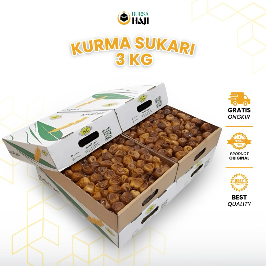 

Kurma Sukari 3 kg Basah Segar Asli Madinah Oleh Oleh Haji dan Umroh