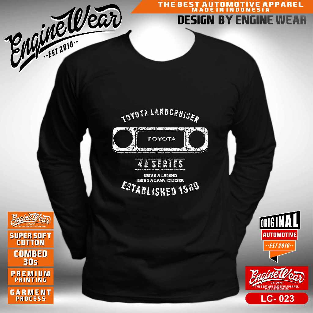 kaos Land cruiser fj40 bj40 hj40 Baju Offroad toyota Hardtop Tshirt Mobil Jeep otomotif 4x4 4WD crkt