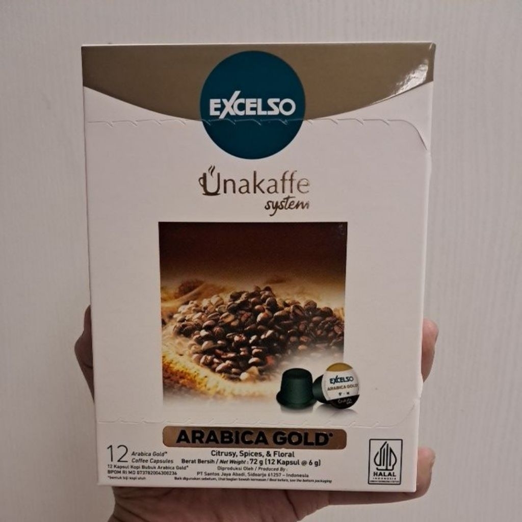 

Excelso Unakaffe Arabica Gold 72gr (12 Kapsul 6gr)