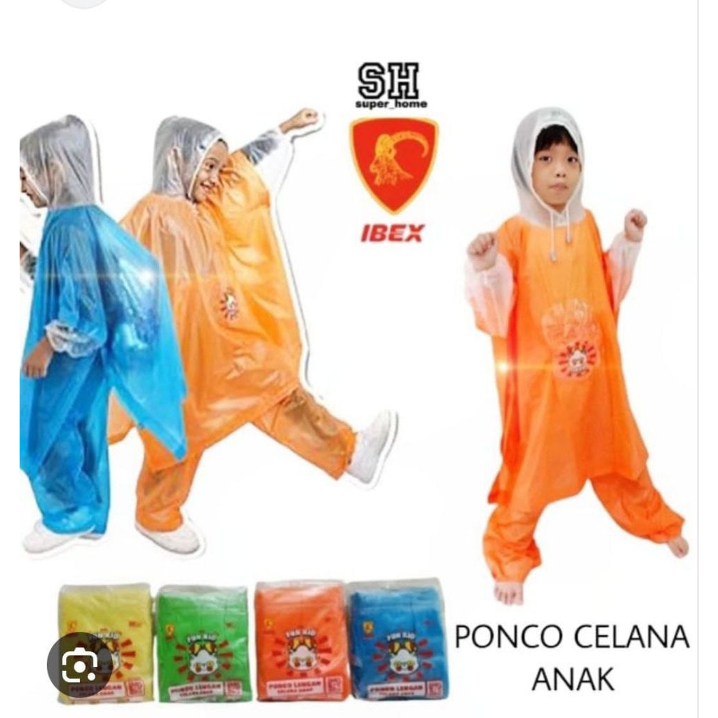 Setelan Jaket + Celana Jas Hujan Anak