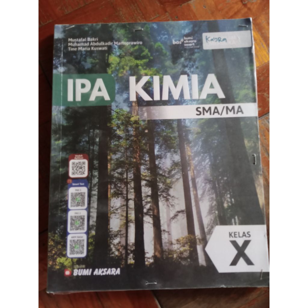 buku pelajaran kimia kelas X kurikulum Merdeka penerbit Bumi Aksara