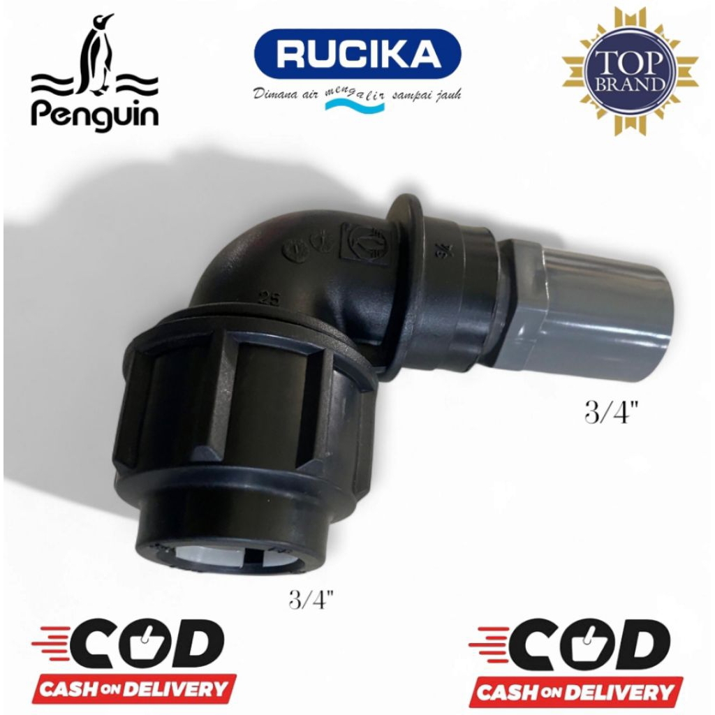 Sambungan pipa HDPE ke pipa PVC / Female elbow HDPE / SDL PVC Berkualitas tinggi Original best selle