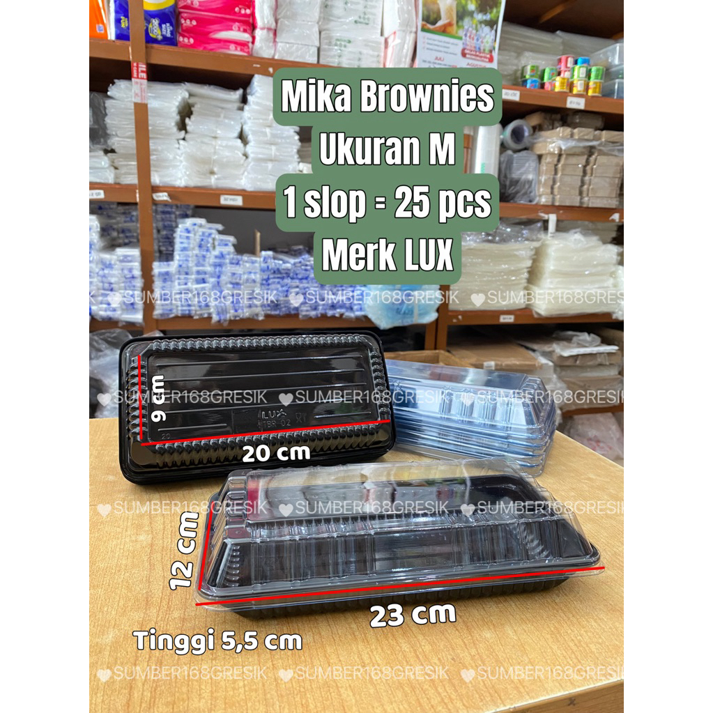 [25pcs] MIKA BROWNIES UKURAN M FOODGRADE | MIKA BROWNIES UKURAN M MERK LUX