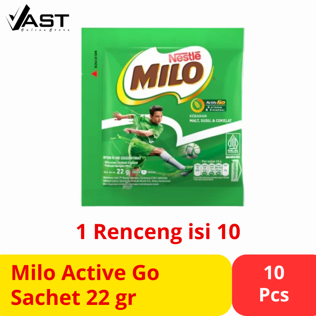 

MILO Active Go 3in1 Sachet Rencengan Isi 10 x 22gr | Susu Energi Anak Sekolah & Dewasa