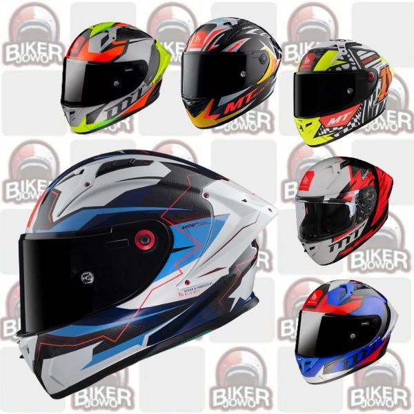 Helm Full Face Mt Helmets Kre + Full Face Touring Helmet Limited Edtion Carbon Series - Full Face He