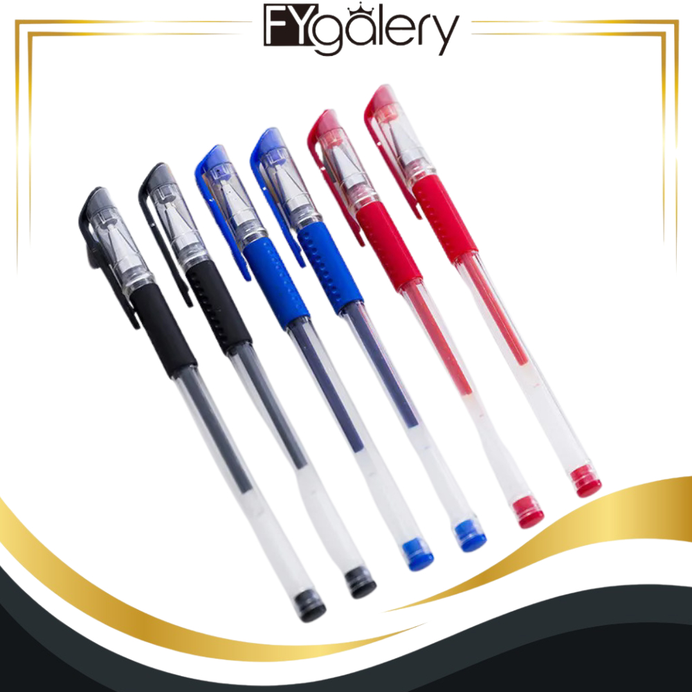 

FYgalery Pulpen Gel Ink Pen Bullet Tip 0.5mm Pena Alat Tulis Hitam Merah Biru Y1991