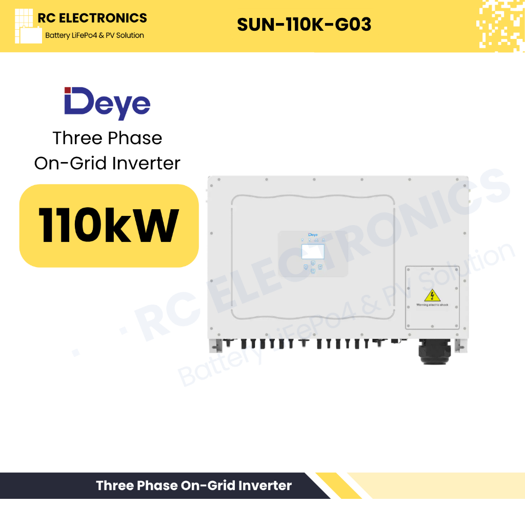 Deye On-Grid Inverter 110KW Three Phase | SUN-110K-G03