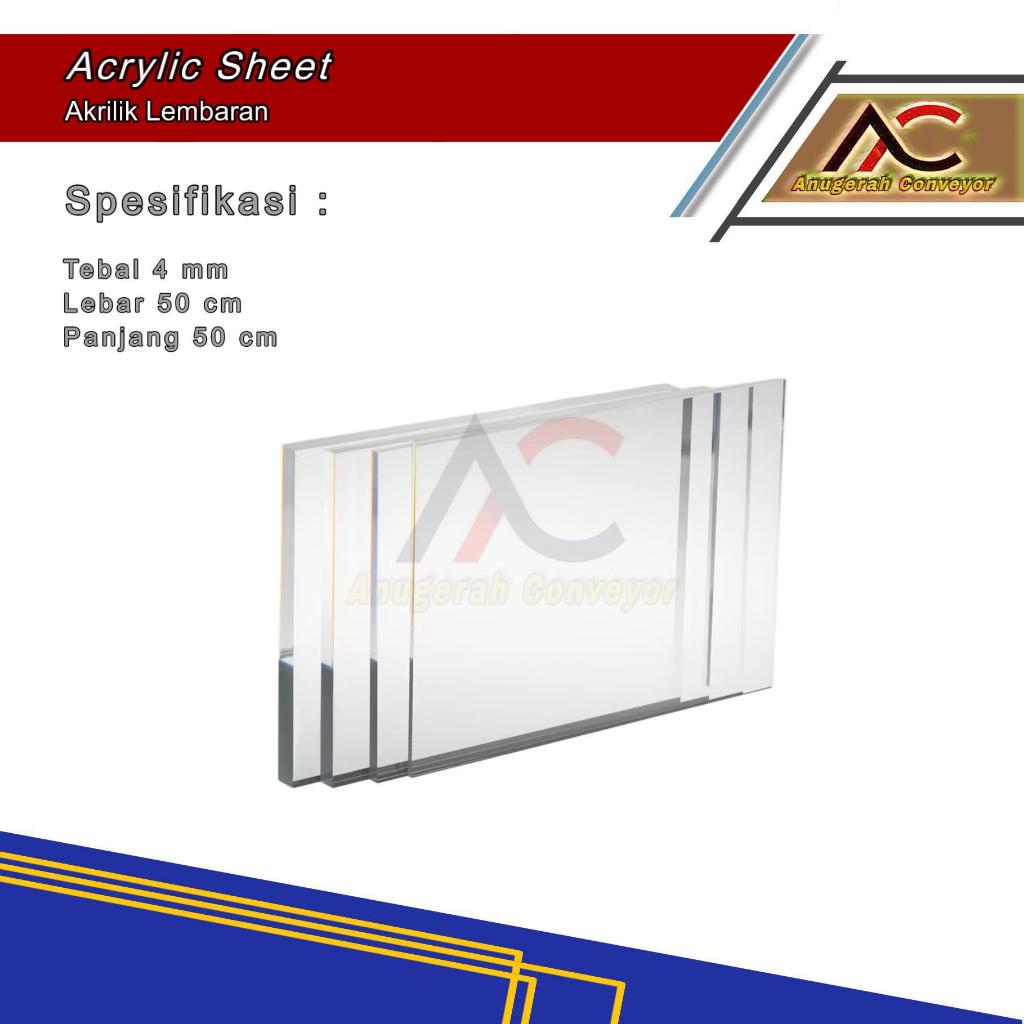 

Akrilik Lembaran Ukuran Tebal 4 mm x 50 cm x 50 cm
